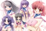  clannad fujibayashi_kyou furukawa_nagisa hinoue_itaru ibuki_fuuko ichinose_kotomi key sakagami_tomoyo seifuku tagme 