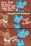  ambiguous_gender blush bow_tie comic crossed_arms dialogue duo eevee english_text feral green_eyes luxx nintendo pok&eacute;mon pok&eacute;mon_(species) pok&eacute;mon_mystery_dungeon scarf shinx text video_games yellow_eyes 