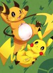  bodily_fluids duo fur genital_fluids genitals hindpaw jumping level_difference male male/male mammal moobs nintendo nipples overweight pawpads paws penis pikachu pok&eacute;mon pok&eacute;mon_(species) raichu rodemaru rodent slightly_chubby small_penis tongue video_games yellow_body yellow_fur 