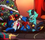  absurd_res anal bdsm bondage bound christmas dewott digimon dragon fanmon gag gagged genitals gift hi_res holidays kai_the_dewott male male/male nintendo penis plant pok&eacute;mon pok&eacute;mon_(species) reptile scalie sex tree video_games vitrex yami_the_veemon 