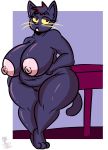  absurd_res anthro belly big_breasts breasts domestic_cat felid feline felis female hi_res huge_breasts kingretrokirby mae_borowski mammal night_in_the_woods nude pinup pose solo thick_thighs video_games 