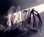  absurd_res anthro claws digitigrade drackonthanri dragon feathered_wings feathers group hi_res scales wings zhanbee 