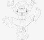  anthro butt chain chained clothing echidna erect_nipples eyes_closed feet female fours_(artist) genitals hi_res imminent_sex jar mammal monochrome monotreme nipples pussy solo sonic_adventure sonic_the_hedgehog_(series) suspension tentacles tikal_the_echidna upskirt 