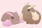  animal_focus animalization bright_pupils brown_eyes bunny english_commentary gen_4_pokemon hidane lopunny no_humans pokemon simple_background white_pupils 