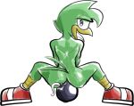  2019 anthro avian bean_the_dynamite bird bomb butt crouching explosives fours_(artist) looking_at_viewer male rear_view sitting sketch solo sonic_the_fighters sonic_the_hedgehog_(series) spread_butt spread_legs spreading 