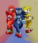  2019 abs anthro big_breasts big_butt breasts butt canid canine chest_tuft clothing echidna eulipotyphlan female footwear fours_(artist) fox group hedgehog hi_res knuckles_the_echidna looking_at_viewer mammal miles_prower monotreme muscular muscular_female pubes sharp_teeth shoes sonic_the_hedgehog sonic_the_hedgehog_(series) team_sonic teeth thick_thighs tuft were werecanid werecanine wereechidna wereeulipotyphlan werefox werehog weremonotreme 