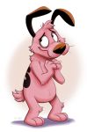  2021 anthro by-nc-nd canid canine canis cartoon_network courage_the_cowardly_dog courage_the_cowardly_dog_(character) creative_commons digital_media_(artwork) domestic_dog fur hi_res male mammal nude orlandofox pink_body pink_fur simple_background solo 