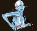  2020 android breasts female glistening glistening_body half-length_portrait humanoid machine metallic_body nipples not_furry nude portrait robot robot_humanoid sevi_(artist) sexy_robot_(hajime_sorayama) solo 