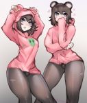  &lt;3 absurd_res animal_humanoid apandah bulge clothed clothing fully_clothed genital_outline girly hi_res hoodie humanoid legwear male mammal mammal_humanoid nelewdy penis_outline pink_clothing pink_hoodie pink_topwear solo tights tongue tongue_out topwear ursid ursid_humanoid vtuber youtube 