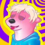  abstract_background animated anthro blonde_hair clothing fur hair hoodie hypnosis ilris_otter lutrine male mammal mind_control mustelid ottah pink_body pink_fur river_otter solo spiral_background spiral_eyes topwear 