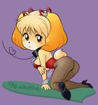  &lt;3 2020 4_fingers accessory animal_crossing anthro bell blonde_hair blush breasts bustier butt canid canine canis clothing collar domestic_dog female fingers fishnet fishnet_legwear footwear fur hair hair_accessory hair_bow hair_ribbon hi_res high_heels isabelle_(animal_crossing) jingle_bell kiseki_art leash legwear looking_at_viewer mammal multicolored_body multicolored_fur nintendo purple_background red_eyes ribbons shoes signature simple_background solo tan_body tan_fur text two_tone_body two_tone_fur video_games yellow_body yellow_fur 