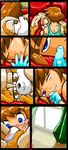  &lt;3 blush chris_thorndyke comic cream_the_rabbit female kissing male monkeyxflash sega sonic_(series) sonic_team sonic_x 