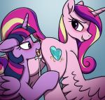  2021 absurd_res blush butt cunnilingus cutie_mark duo equid eyelashes feathered_wings feathers female female/female feral feral_on_feral friendship_is_magic genitals hair hasbro hi_res horn looking_back mammal messy multicolored_hair my_little_pony open_mouth oral princess_cadance_(mlp) purple_eyes pussy selenophile sex simple_background smile twilight_sparkle_(mlp) vaginal winged_unicorn wings 