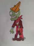  2020 absurd_res clothed clothing cowboy electronic_arts hi_res human male mammal plants_vs._zombies popcap_games simple_background sketch solo twilight_xcy undead video_games zombie 