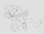  amy_rose anthro bodily_fluids bouncing_breasts breasts disembodied_penis eulipotyphlan feet female fours_(artist) genital_fluids genitals hedgehog looking_pleasured lying male mammal on_back open_mouth penis pussy_juice solo sonic_the_hedgehog_(series) vaginal wristcuffs 
