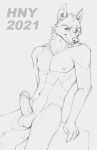  absurd_res anthro canid canine hi_res male mammal orioz pinup pose solo 