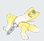  anthro bird_dog canid canine canis domestic_dog forced golden_retriever grumpycoony hi_res hunting_dog male mammal null null_bulge retriever sex_toy solo straining vibrating vibrator 