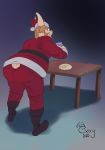  absurd_res anthro asgore_dreemurr boss_monster bovid caprine christmas clothing cookie extry food furniture glass hat headgear headwear hi_res holidays horn looking_at_viewer male mammal milk santa_claus solo table tail_tuft tuft undertale ursid video_games 