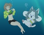  akiradevilman asphyxiation breasts chara_(undertale) clothed clothing drowning female hair mammal tem temmie_(undertale) undertale video_games white_body 