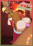  anal anal_masturbation anal_penetration anthro bedroom_eyes big_breasts big_butt breasts butt capreoline cervid christmas dildo female fireplace hi_res holidays l-a-v licking licking_lips licking_own_lips mammal masturbation narrowed_eyes penetration reindeer seductive self_lick sex_toy solo tongue tongue_out 