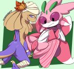  anal digital_media_(artwork) fan_character fingering fiora_(screamoshaymin) genitals hi_res hitmontop kassi_nalani lurantis nintendo penis pok&eacute;mon pok&eacute;mon_(species) screamoshaymin trans_(lore) trans_woman_(lore) video_games 