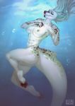  anthro baleinebleue breasts butt female fish hi_res marine muscular muscular_anthro muscular_female nipples non-mammal_breasts paws shark solo underwater water 