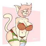  1:1 anthro big_breasts bodily_fluids breasts burger capri cleavage clothed clothing domestic_cat doxxyl felid feline felis female food legwear lingerie mammal motion_blur saliva sneeze solo stockings thick_thighs tongue tongue_out 