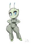  2020 antennae_(anatomy) blue_eyes breasts celebi clothed clothing eyelashes female fingers green_body half-closed_eyes humanoid insect_wings legendary_pok&eacute;mon looking_at_viewer narrowed_eyes nintendo pok&eacute;mon pok&eacute;mon_(species) simple_background sketch smile solo tansau thick_thighs video_games white_background wide_hips wings 