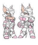  anthro big_breasts bigdad boots breasts chiropteran cleavage clothed clothing female footwear hair hair_over_eye hand_on_hip hi_res high_heeled_boots legwear mammal off_shoulder one_eye_obstructed pouches rouge_the_bat sonic_the_hedgehog_(series) thigh_boots thigh_highs 