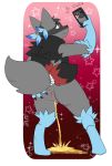  alpha_channel anthro anus blue_body blue_fur bodily_fluids butt canid canine cellphone claws digital_media_(artwork) fan_character female from_behind_position fur genital_fluids genitals hi_res holding_object holding_phone hybrid lucario mammal may_(kojondian) nintendo nude peeing phone pok&eacute;mon pok&eacute;mon_(species) pussy raveneevee sex simple_background smile solo spread_butt spreading standing urine video_games watersports zoroark 