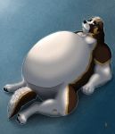  anthro belly big_belly canid canine canis chubby_male domestic_dog hi_res hyper hyper_belly inflation male mammal molosser mountain_dog obese obese_anthro overweight overweight_anthro overweight_male pumex saint_bernard solo 