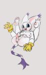  absurd_res anthro anus balls breasts clothing digimon digimon_(species) feet flexible gatomon genitals gloves handwear herm hi_res humanoid_genitalia humanoid_penis intersex kentuckiyucki legs_behind_head legs_up navel paws penis presenting pussy short_stack small_balls solo thick_thighs vein veiny_penis 