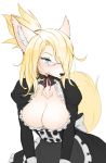  anthro blush breasts canid canine caninu canis cleavage clothed clothing collie conditional_dnp crunchobar domestic_dog eyewear female fully_clothed fur glasses hair herding_dog hi_res kemono maid_uniform mammal merveille_million pastoral_dog ponytail sheepdog solatorobo solo uniform video_games 