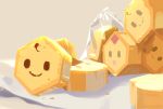  beige_background candy combee commentary_request donuttypd food gen_4_pokemon no_humans pokemon shiny simple_background still_life wrapper 