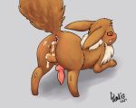  absurd_res animal_genitalia animal_penis anus balls bodily_fluids butt canine_penis cum cum_in_ass cum_inside cum_on_balls cum_on_butt eevee fainted feral gaping gaping_anus genital_fluids genitals hi_res knot male male/male neoteny nintendo penis pok&eacute;mon pok&eacute;mon_(species) sheath skunkiss solo tongue tongue_out video_games 