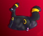  abdominal_bulge belly eeveelution female feral fur hi_res lying nintendo on_front pawpads paws pok&eacute;mon pok&eacute;mon_(species) raised_tail relarity thick_thighs umbreon video_games vore 
