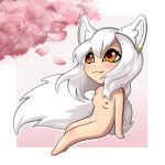  :3 amber_eyes animal_humanoid breasts canid canid_humanoid canine canine_humanoid ear_piercing female fur hair hi_res humanoid light_body light_skin mammal mammal_humanoid nude piercing ranara simple_background small_breasts solo white_body white_fur white_hair white_pubes wolf_humanoid 