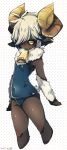  1girl animal_ears arms_at_sides bell black_sclera blue_swimsuit body_fur breasts closed_mouth colored_sclera covered_navel cowbell curled_horns dark_skin dark_skinned_female dated full_body glint goat_ears goat_horns goat_tail hair_over_one_eye highres hooves horizontal_pupils horns looking_at_viewer muroku_(aimichiyo0526) one-piece_swimsuit one_eye_covered original pointy_ears school_swimsuit signature small_breasts solo standing swimsuit very_dark_skin white_hair yellow_eyes 