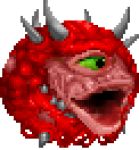  1_eye 2020 alpha_channel alternate_species cacodemon_(doom) dakooters demon digital_media_(artwork) doom_(series) green_eyes horn id_software meme not_furry open_mouth pixel_(artwork) pogchamp simple_background solo transparent_background twitch.tv video_games 