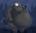  anthro belly canid canine canis chubby_male male mammal obese obese_anthro obese_male overweight overweight_anthro overweight_male pumex solo wolf 