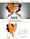  absurd_res anthro canid canine comic english_text eyewear female fox glasses hair hair_over_eye hi_res jhenightfox julie_(jhenightfox) mammal one_eye_obstructed simple_background solo text thick_thighs white_background 