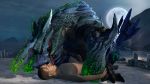  16:9 2020 3d_(artwork) 4k absurd_res ambiguous_gender bestiality brachydios brute_wyvern capcom digital_media_(artwork) domination dragon duo feral feral_domination french_kissing genitals hi_res human interspecies ivorylagiacrus kissing lying male mammal monster_hunter moon night nude on_back outside penis pinned sex size_difference source_filmmaker video_games widescreen 