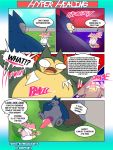  3:4 anthro audino balls big_balls big_breasts big_penis breasts clothed clothing comic dialogue digital_media_(artwork) duo english_text eyes_closed female feral genitals goopyarts hi_res huge_breasts huge_penis hyper hyper_genitalia hyper_penis male nintendo nude overweight penis pok&eacute;mon pok&eacute;mon_(species) raina_(goopyarts) simple_background slightly_chubby snorlax speech_bubble text thick_thighs video_games wide_hips 