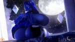  3d_(artwork) absurd_res anthro anthrofied big_breasts big_butt bottomless breasts butt clothed clothing digital_media_(artwork) equid female friendship_is_magic hasbro hi_res huge_breasts huge_butt lunar57 mammal my_little_pony princess_luna_(mlp) solo tail_aside 