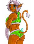  aaronhibiki accessory aisha_clanclan alien animal_humanoid back_muscles blue_eyes bra braided_ponytail breasts brown_body brown_skin butt clothed clothing ctarl-ctarl cute_fangs dark_body dark_skin ear_tuft facial_markings fangs felid felid_humanoid female fingernails hair head_markings headband hi_res humanoid long_hair looking_at_viewer mammal mammal_humanoid markings multicolored_tail muscular muscular_female muscular_humanoid nails outlaw_star panties pupils raised_tail sharp_fingernails sharp_nails slit_pupils solo sports_bra tail_tuft tuft two_tone_tail underwear white_hair workout_clothing 