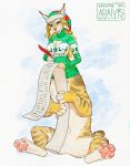  2020 4_toes absurd_res araivis-edelveys breasts clothed clothing female hi_res paws solo taur toes traditional_media_(artwork) 
