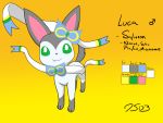  4:3 9503 eeveelution feral gradient_background green_eyes grey_paws hi_res luca_(9503) male model_sheet nintendo paws pok&eacute;mon pok&eacute;mon_(species) ribbons simple_background solo sylveon video_games 