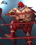  abs animal_mask avian biceps big_biceps big_pecs boots bulge bulge_fondling cape clothed clothing feathers fighting_ring footwear garou:_mark_of_the_wolves gloves handwear hi_res human male mammal mask muscular muscular_legs muscular_male pecs reclamon red_outfit snk sports_mask sportswear the_king_of_fighters thick_thighs tizoc topless wrestler wrestling_mask wrestling_outfit 