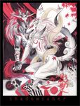  &#332;kami amaterasu anthro anthrofied breasts canine cuddling deity female mammal markings okami oki shadowsaber video_games wolf 