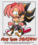  8horns amy_rose sega shadow_the_hedgehog sonic_team 